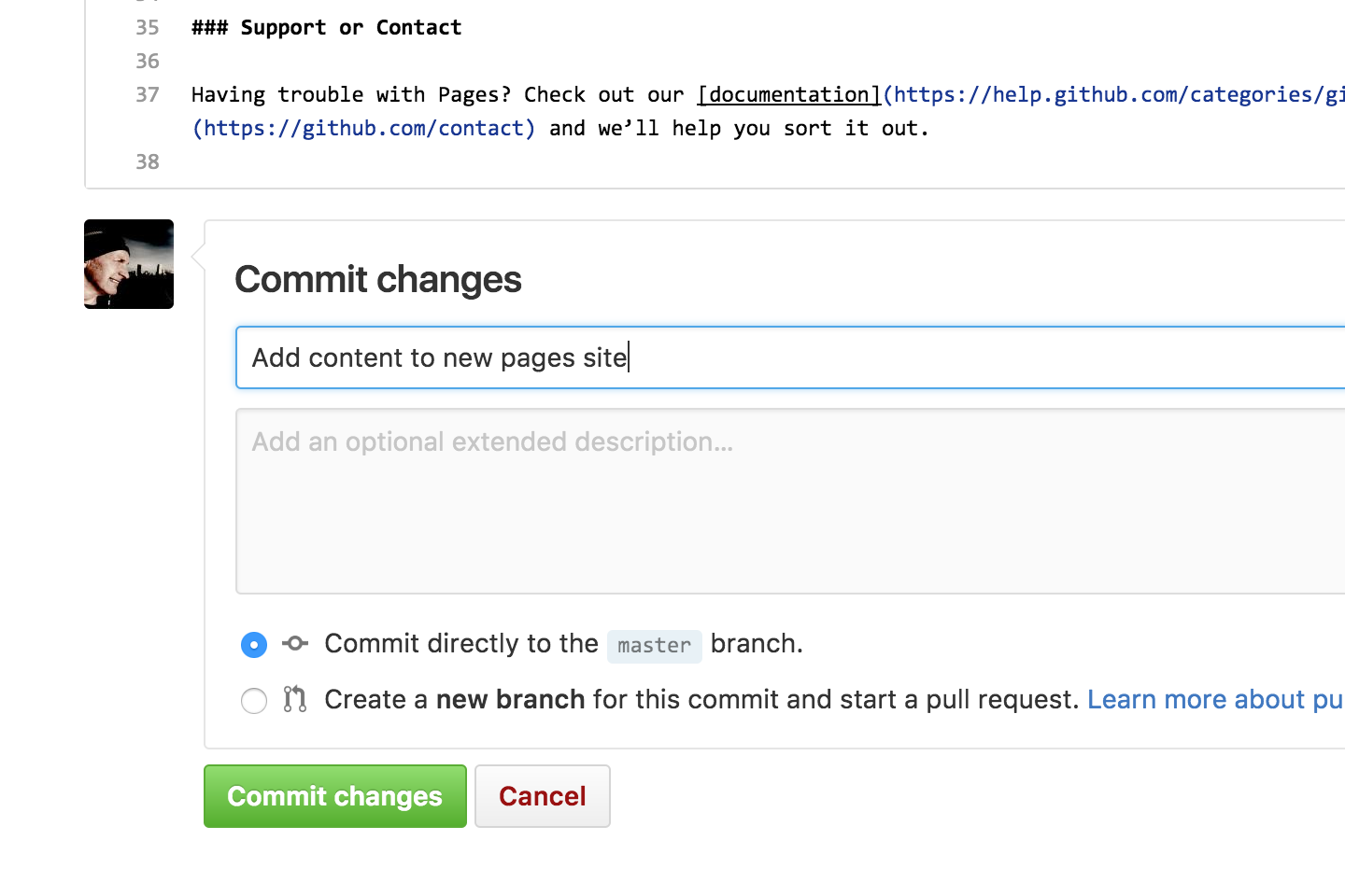  Commit Markdown content to your repository